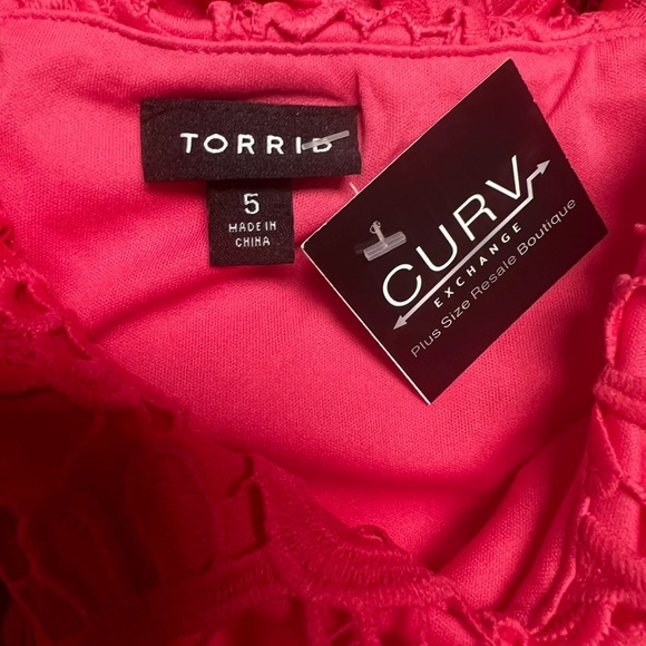 Torrid Pink Crochet Lace Dress - Size 28 - Picture 8 of 8